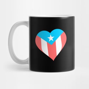 Puerto Rico Boricua Flag Heart Mug
